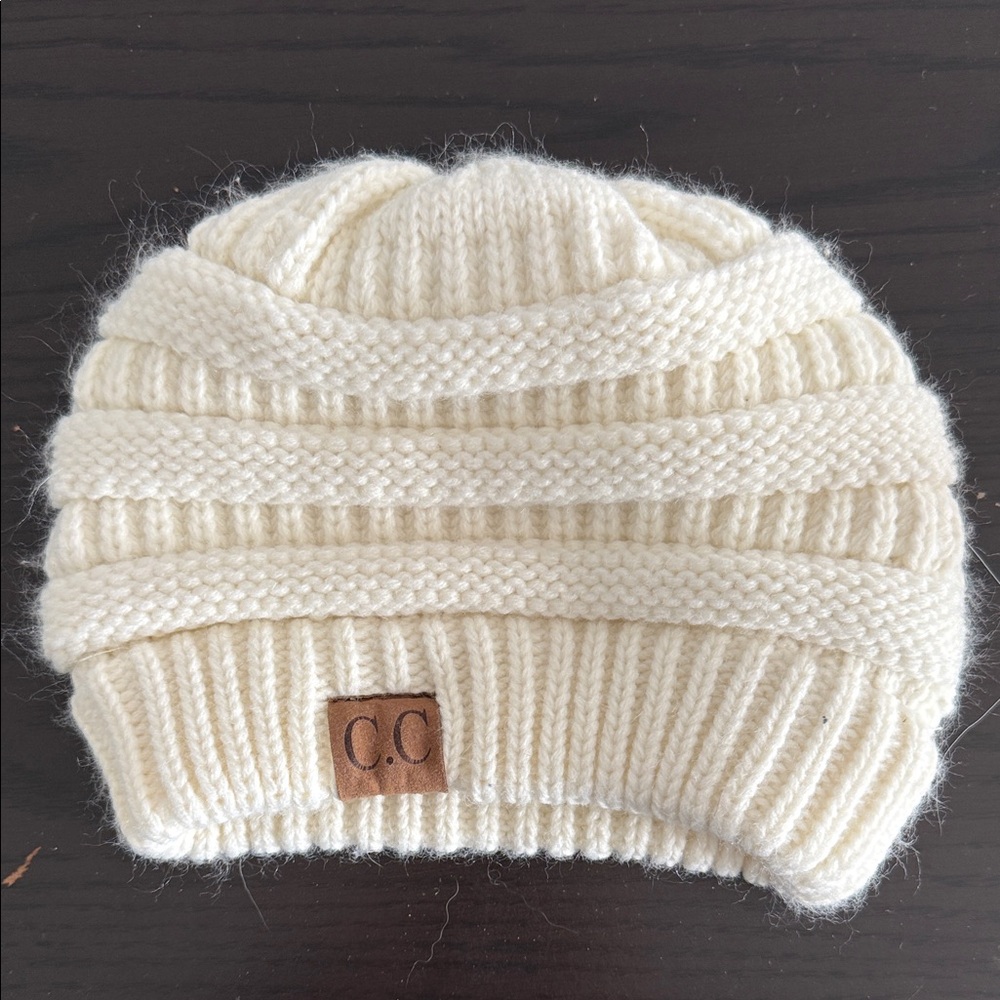 C.C  Cream Knit Beanie